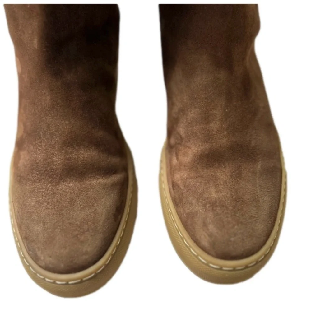 Tamara Mellon Suede Slouch Boots Size 9 Monday Morning Sauvage Brown Tall EUC